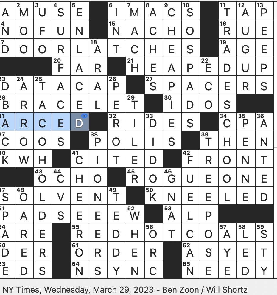 Rex Parker Does the NYT Crossword Puzzle March 2023